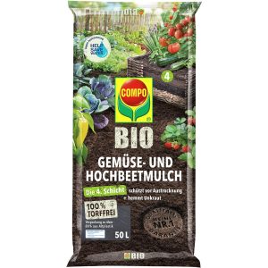 Compo BIO Gemüse- und Hochbeetmulch torffrei 2550 l  (51 x 50 l) 1 Palette