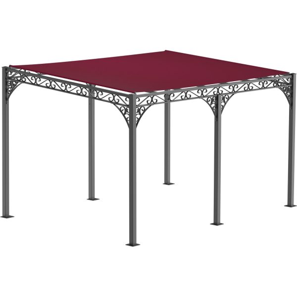 Eleo Sonnensegel 400 cm x 300 cm für Pergola Sardegna/Sicilia Weinrot