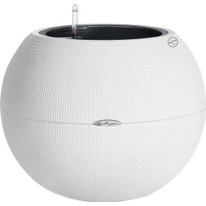 Lechuza Übertopf Puro Weiß Ø 50 cm mit integriertem Erdbewässerungssystem