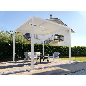 Ximax Aluminium Pergola Verona 300 cm x 300 cm Weiß