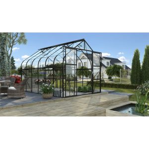 Vitavia Gewächshaus Diana 9900 ESG 3 mm - Schwarz Vorzugsset
