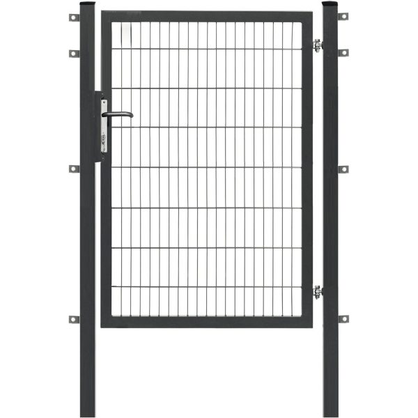 Floraworld Einzeltor Premium Doppelstabmattenfüllung Anthrazit 160 cm x 120 cm