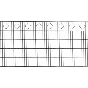 Dekor-Doppelstabmattenzaun Karo Anthrazit 100 x 200 cm