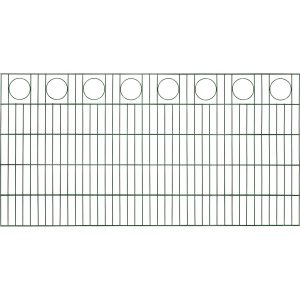 Dekor-Doppelstabmattenzaun Ring Grün 100 x 200 cm