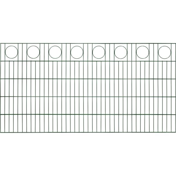 Dekor-Doppelstabmattenzaun Ring Grün 100 x 200 cm