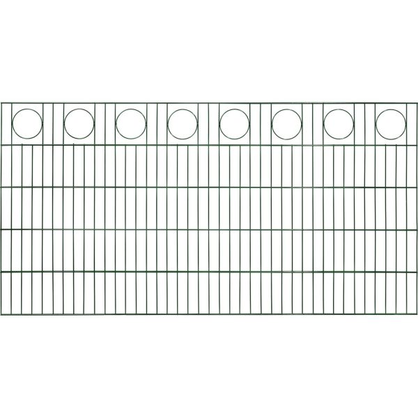 Dekor-Doppelstabmattenzaun Ring Grün 100 x 200 cm