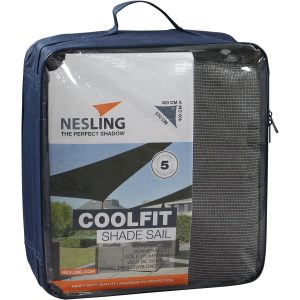 Nesling Sonnensegel Coolfit Grau 400 cm x 400 cm x 570 cm