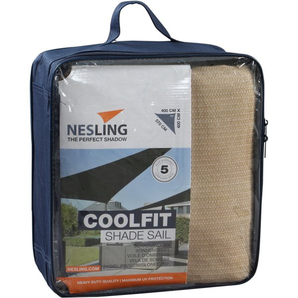 Nesling Sonnensegel Coolfit Natur 400 cm x 400 cm x 570 cm