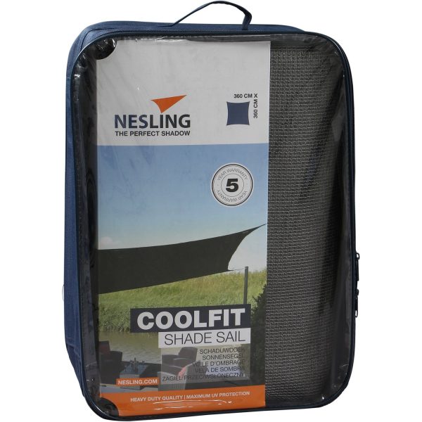 Nesling Sonnensegel Coolfit Grau 360 cm x 360 cm