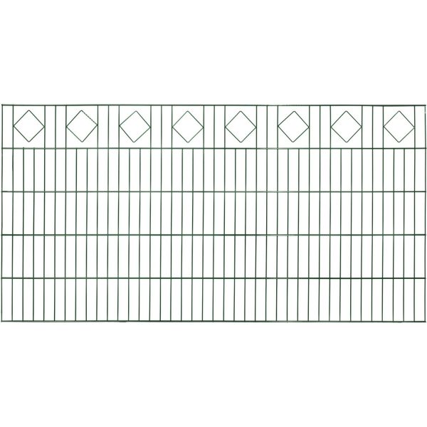 Dekor-Doppelstabmattenzaun Karo Grün 100 x 200 cm