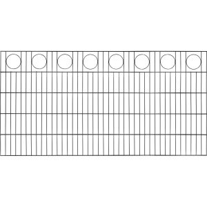 Dekor-Doppelstabmattenzaun Ring Anthrazit 100 x 200 cm