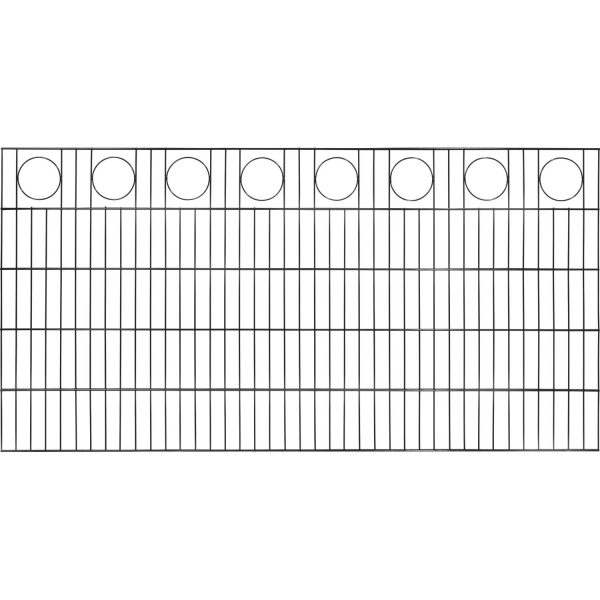 Dekor-Doppelstabmattenzaun Ring Anthrazit 100 x 200 cm