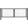 Doppeltor Premium Doppelstabmattenfüllung Verzinkt 100 x 300 cm