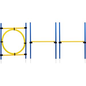 Dobar 3-teiliges Agility Sprung-Set Sprungreif 100 x 76 cm inkl. Tragetasche