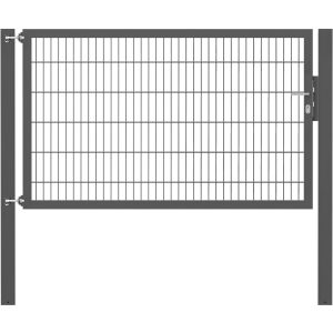 Einzeltor Flexo Plus 200 cm x 120 cm Pfosten 100 cm x 100 cm Anthrazit