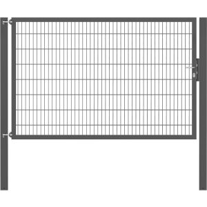 Einzeltor Flexo Plus 250 cm x 160 cm Pfosten 100 cm x 100 cm Anthrazit