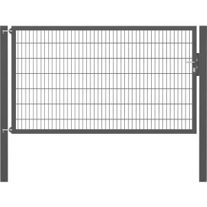 Einzeltor Flexo Plus 250 cm x 140 cm Pfosten 100 cm x 100 cm Anthrazit