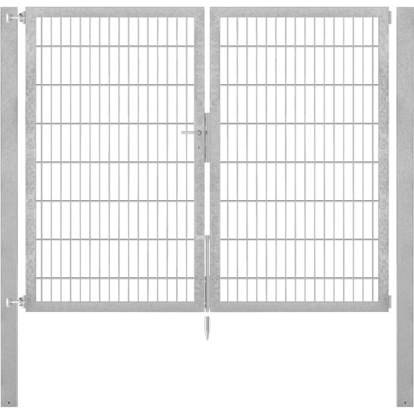 Doppeltor Flexo Plus 200 cm x 160 cm Pfosten 80 cm x 80 cm Feuerverzinkt