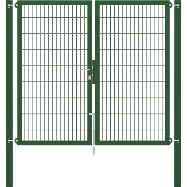 Doppeltor Flexo Plus 200 cm x 180 cm Pfosten 80 cm x 80 cm Grün