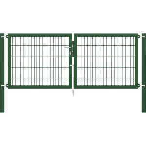 Doppeltor Flexo Plus 250 cm x 100 cm Pfosten 80 cm x 80 cm Grün