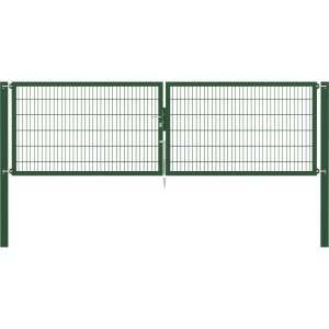 Doppeltor Flexo Plus 400 cm x 120 cm Pfosten 100 cm x 100 cm Grün
