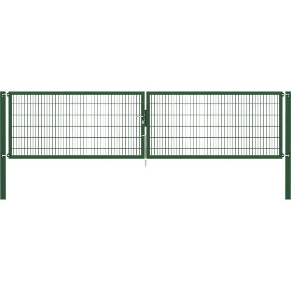 Doppeltor Flexo Plus 500 cm x 120 cm Pfosten 100 cm x 100 cm Grün