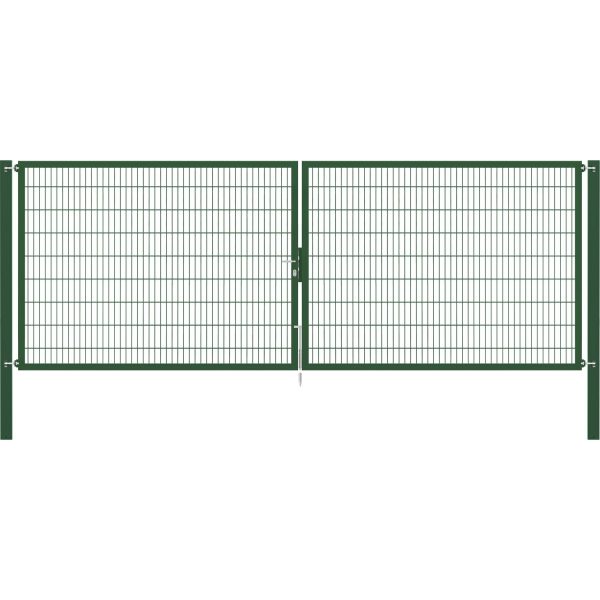 Doppeltor Flexo Plus 500 cm x 180 cm Pfosten 100 cm x 100 cm Grün