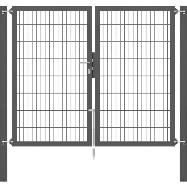 Doppeltor Flexo Plus 200 cm x 160 cm Pfosten 80 cm x 80 cm Anthrazit