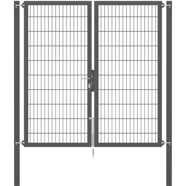 Doppeltor Flexo Plus 200 cm x 200 cm Pfosten 80 cm x 80 cm Anthrazit