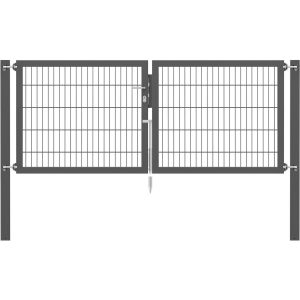 Doppeltor Flexo Plus 250 cm x 100 cm Pfosten 80 cm x 80 cm Anthrazit
