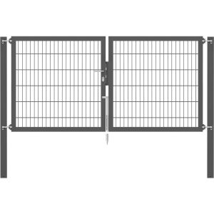 Doppeltor Flexo Plus 250 cm x 120 cm Pfosten 80 cm x 80 cm Anthrazit