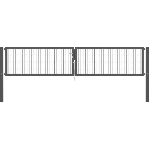 Doppeltor Flexo Plus 400 cm x 80 cm Pfosten 100 cm x 100 cm Anthrazit