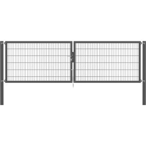 Doppeltor Flexo Plus 400 cm x 120 cm Pfosten 100 cm x 100 cm Anthrazit