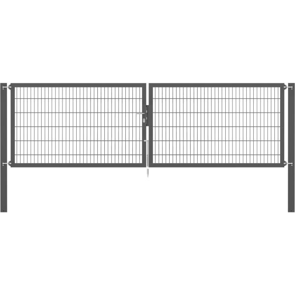 Doppeltor Flexo Plus 400 cm x 120 cm Pfosten 100 cm x 100 cm Anthrazit
