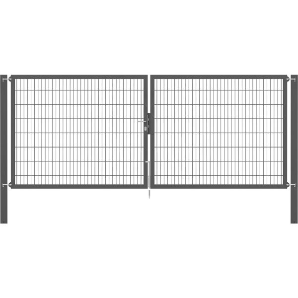 Doppeltor Flexo Plus 400 cm x 160 cm Pfosten 100 cm x 100 cm Anthrazit