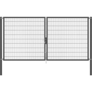 Doppeltor Flexo Plus 400 cm x 200 cm Pfosten 100 cm x 100 cm Anthrazit