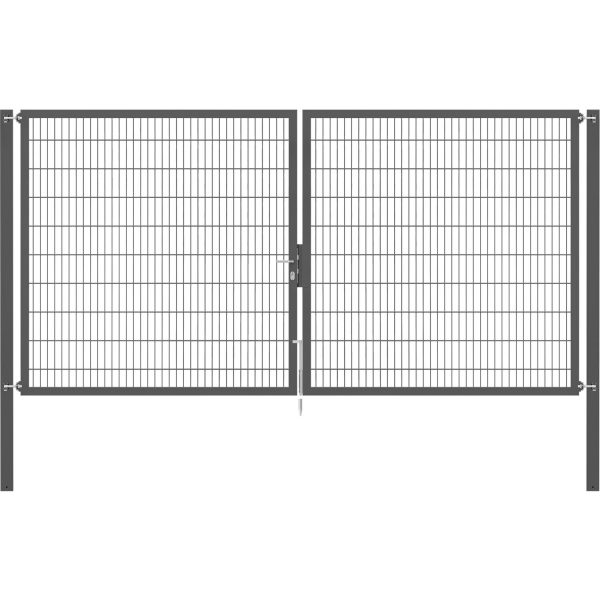 Doppeltor Flexo Plus 400 cm x 200 cm Pfosten 100 cm x 100 cm Anthrazit