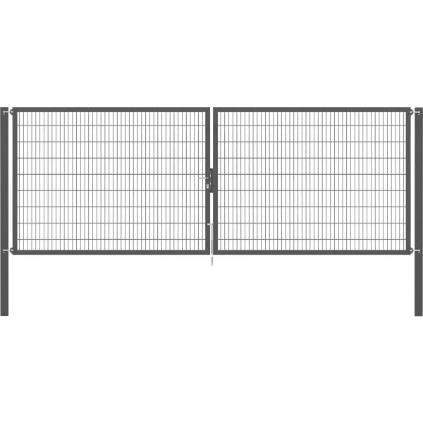 Doppeltor Flexo Plus 500 cm x 180 cm Pfosten 100 cm x 100 cm Anthrazit
