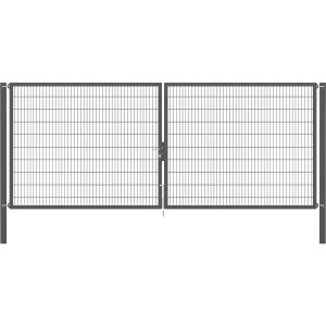Doppeltor Flexo Plus 500 cm x 200 cm Pfosten 100 cm x 100 cm Anthrazit