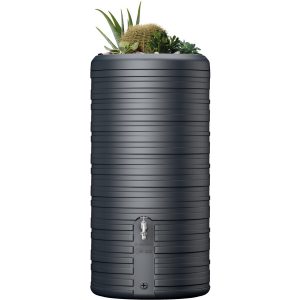 Garantia Regenwasser-Behälter Nordic 2in1 inkl. Pflanzschale 300 l Graphite Grey
