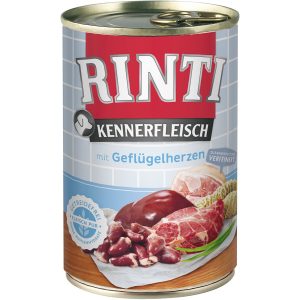 Rinti Hunde-Nassfutter Kennerfleisch Geflügelherzen 400 g