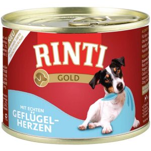 Rinti Hunde-Nassfutter Gold Geflügelherzen 185 g