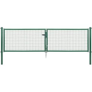 Doppeltor für Maschendraht- und Fix-Clip Pro-Zaun Grün 75 cm x 300 cm