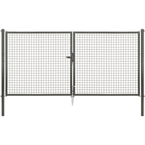 Doppeltor für Maschendraht- und Fix-Clip Pro-Zaun Anthrazit-Met. 150 cm x 300 cm