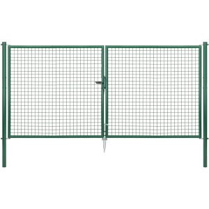 Doppeltor für Maschendraht- und Fix-Clip Pro-Zaun Grün 150 cm x 300 cm