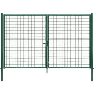 Doppeltor für Maschendraht- und Fix-Clip Pro-Zaun Grün 200 cm x 300 cm