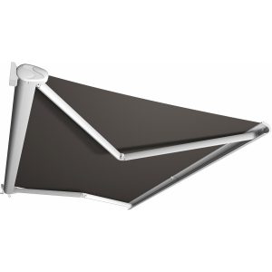 Kassettenmarkise Perform 300 x 250 cm Gestell Weiß Tuch Grau