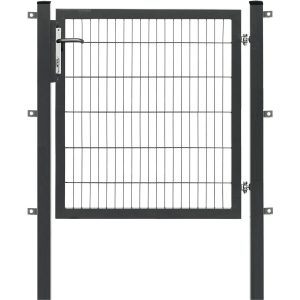 Floraworld Einzeltor Premium Doppelstabmattenfüllung Anthrazit 120 cm x 120 cm