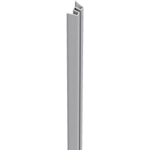 ZacAlu Aufnahmeleiste 2 mm - 4 mm für Aluminium-Zaunpfosten Silbergrau 190 cm