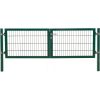 RoTaPlastes Doppel-Gartentor 2 Flügel DSM mit Schloss Grün 300 cm x 120 cm